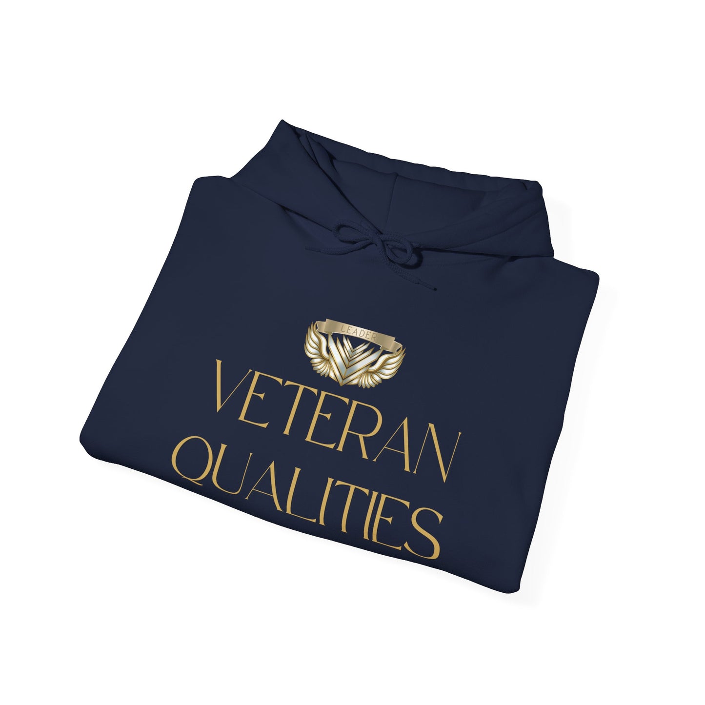 Veteran Qualities Leader Four | Navy Hoodie | Military & Service Tribute
