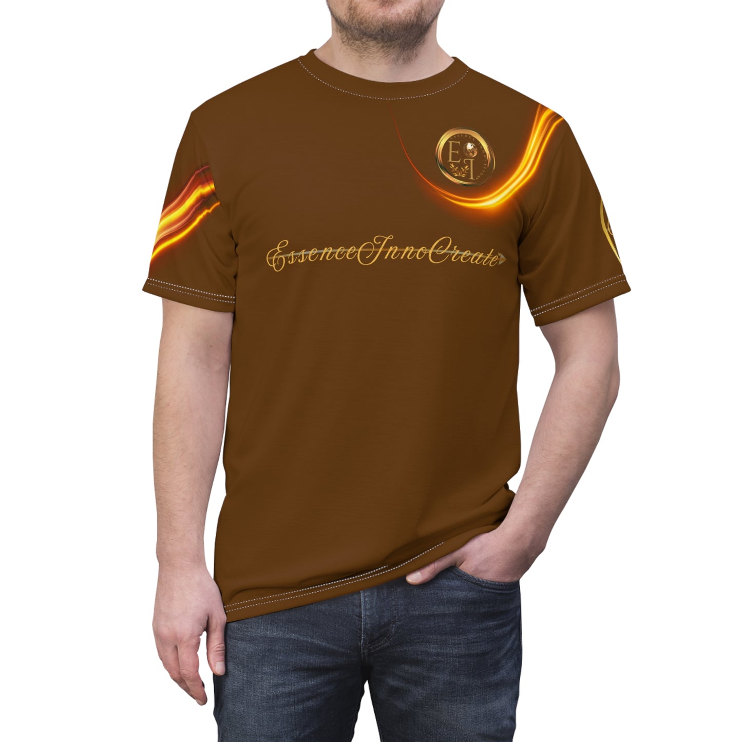 Brown Trendsetters Flame Tee | EssenceInnoCreate