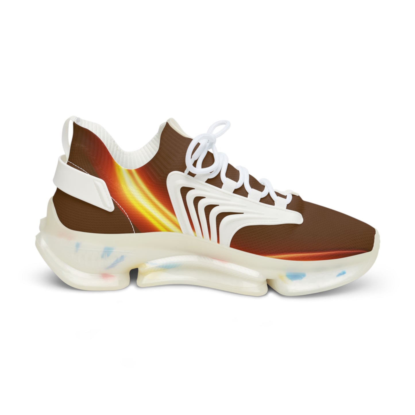 Brown Trendsetter Flame | Men’s Performance Sneakers | White Sole