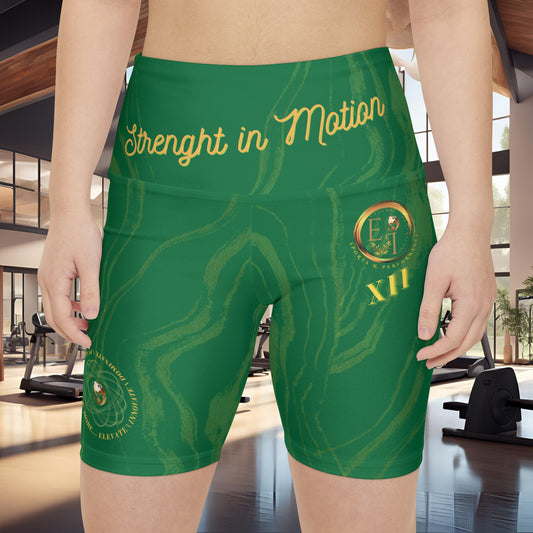 Seek More WSS XII | EI Sports Workout Shorts Striped | Dark Green