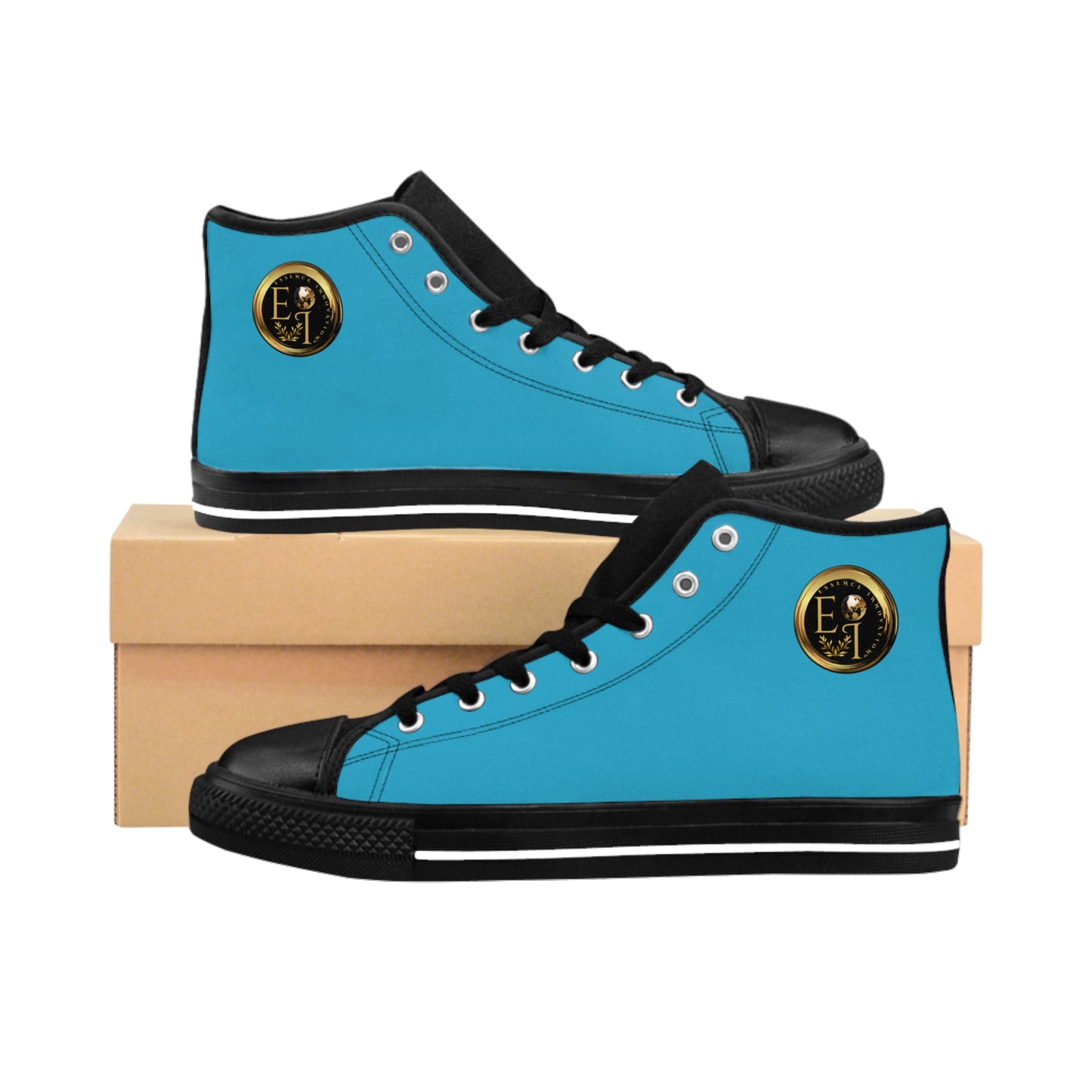 Essence Innovation Mens Streetwear | HighTop Sneakers | Turquoise
