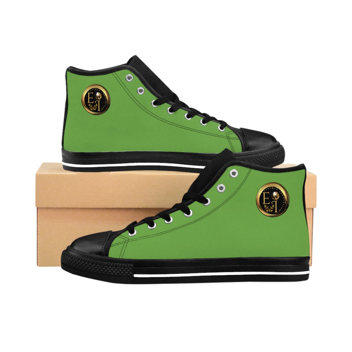 Essence Innovation Mens Streetwear | HighTop Sneakers | Light Green