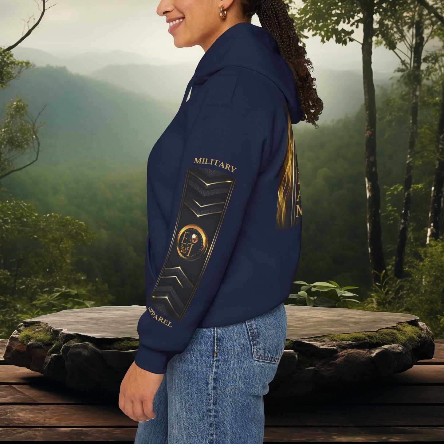 Veteran Qualities Leader Four | Navy Hoodie | Military & Service Tribute