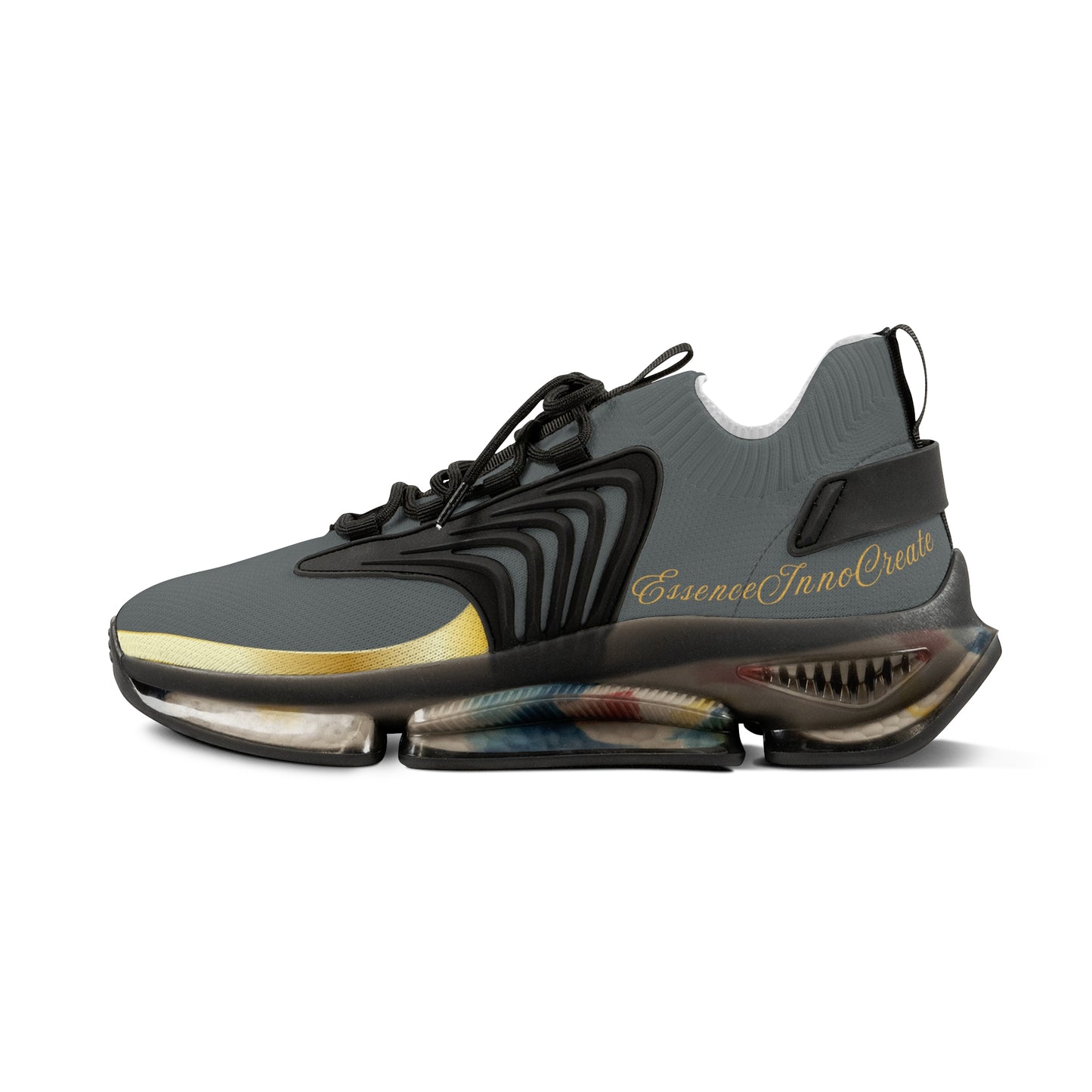 EssenceInnoCreate Dark Grey | Men’s Black Trim Mesh Sneakers