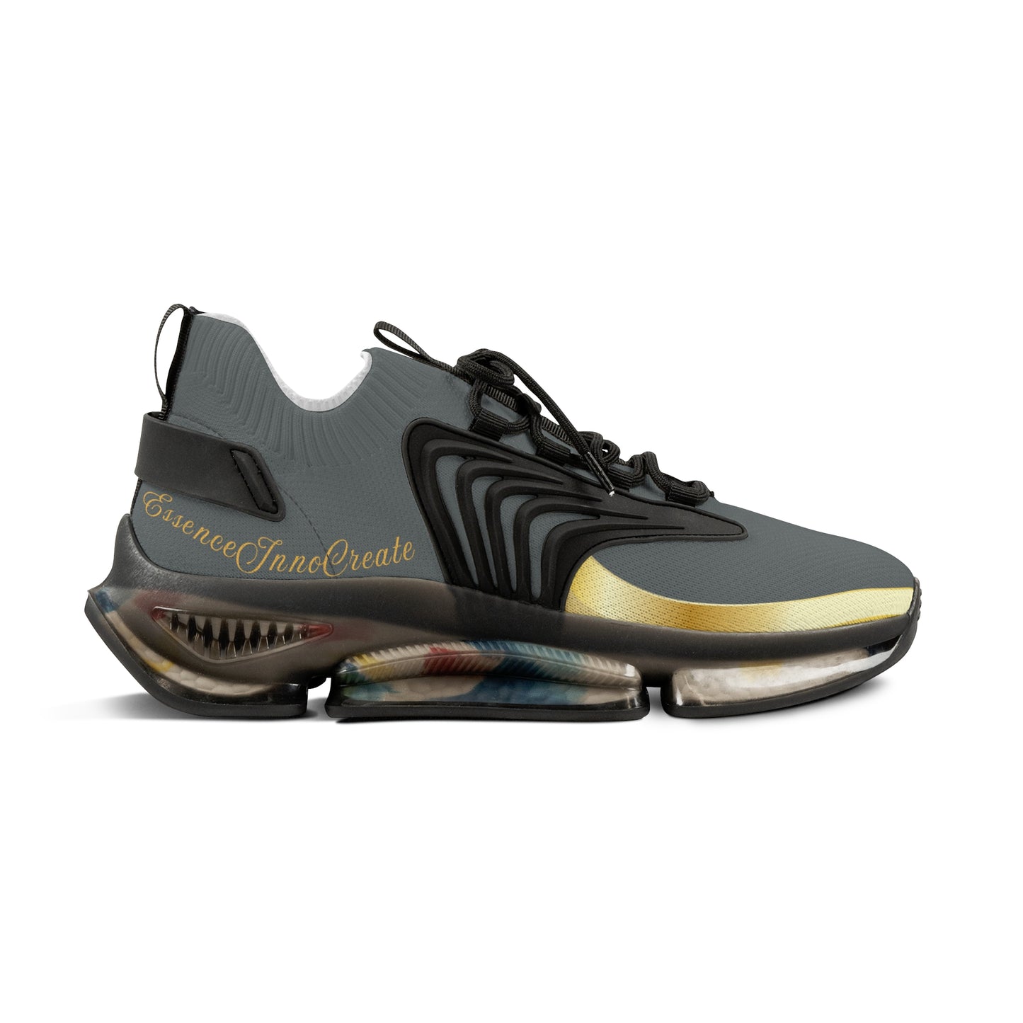 EssenceInnoCreate Dark Grey | Men’s Black Trim Mesh Sneakers