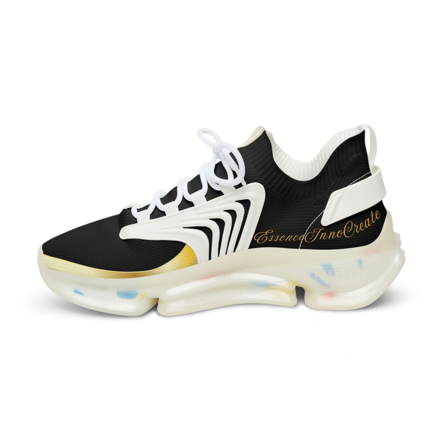 EssenceInnoCreate Black | Men’s White Trim Mesh Sneakers