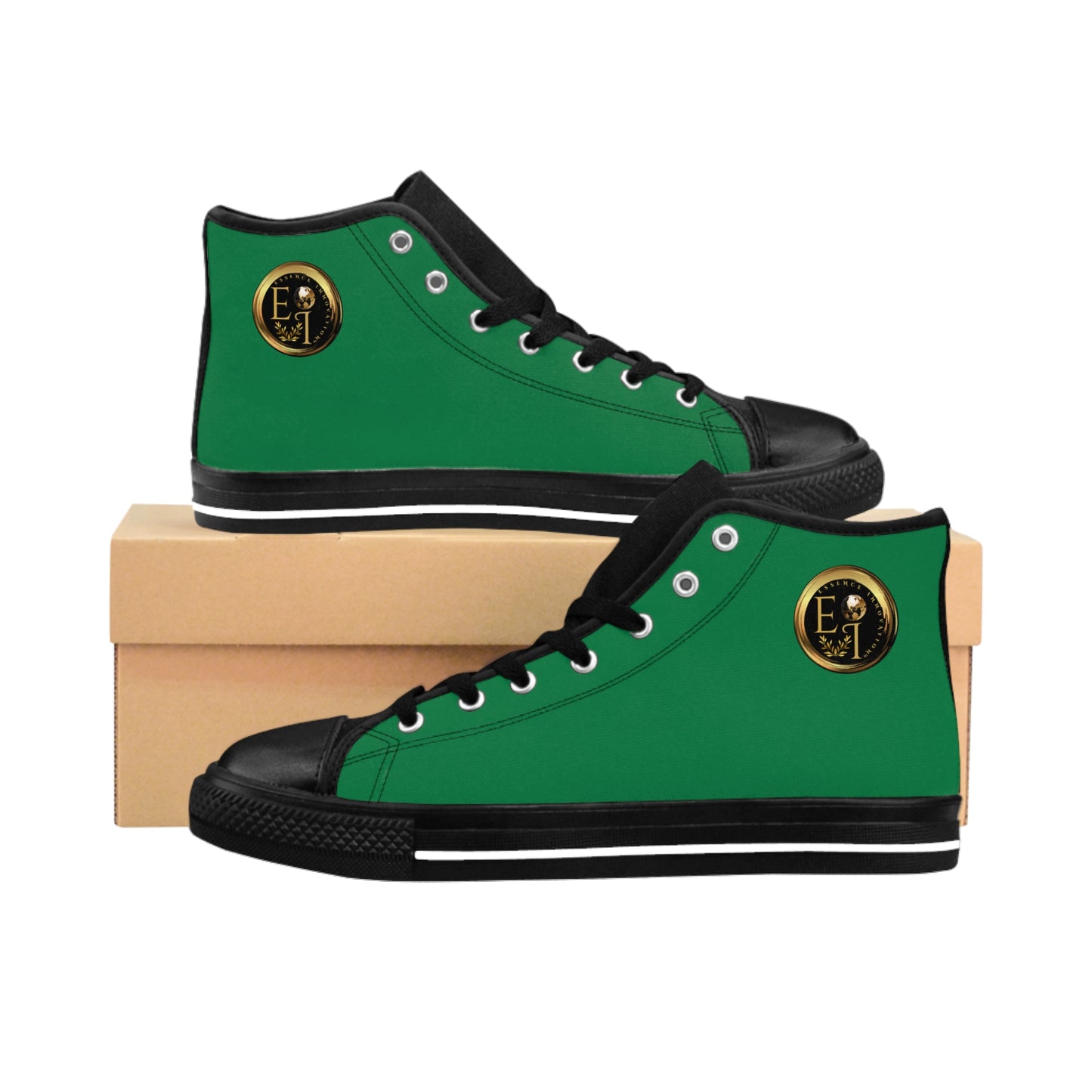 Essence Innovation Mens Streetwear | HighTop Sneakers | Green