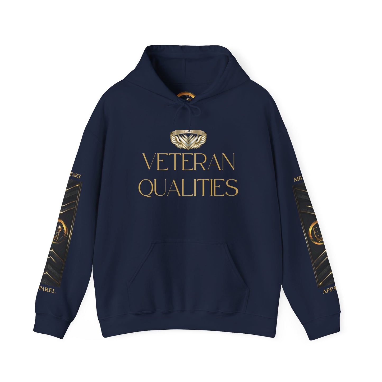 Veteran Qualities Leader Four | Navy Hoodie | Military & Service Tribute