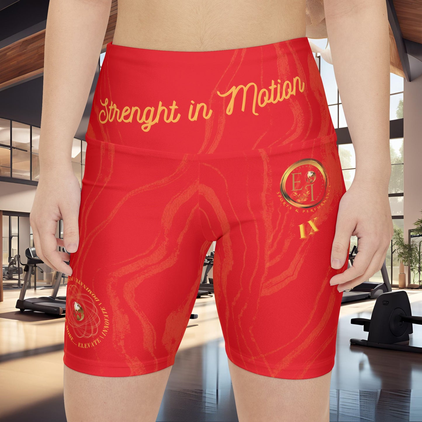 Seek More WSS IX | EI Sports Workout Shorts Striped | Red