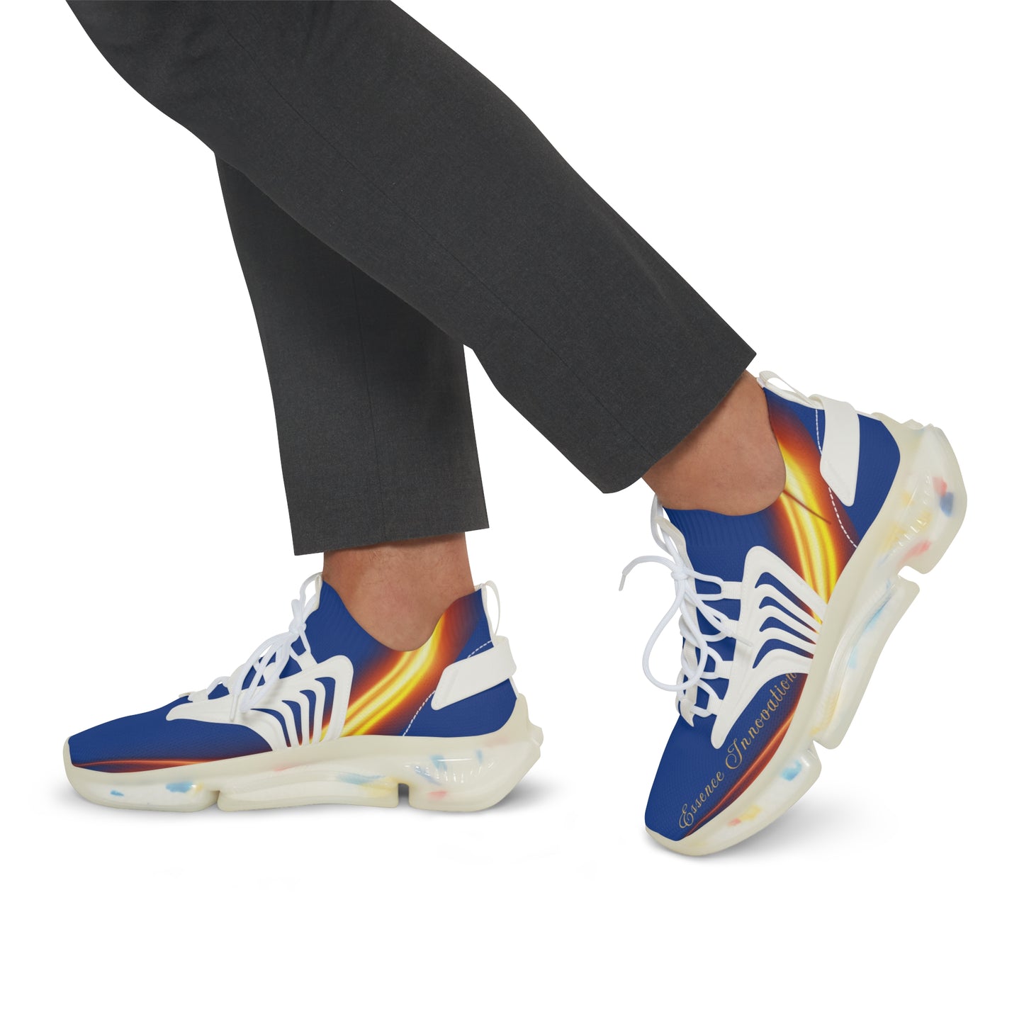 Dark Blue Trendsetter Flame | Men’s Performance Sneakers | White Sole