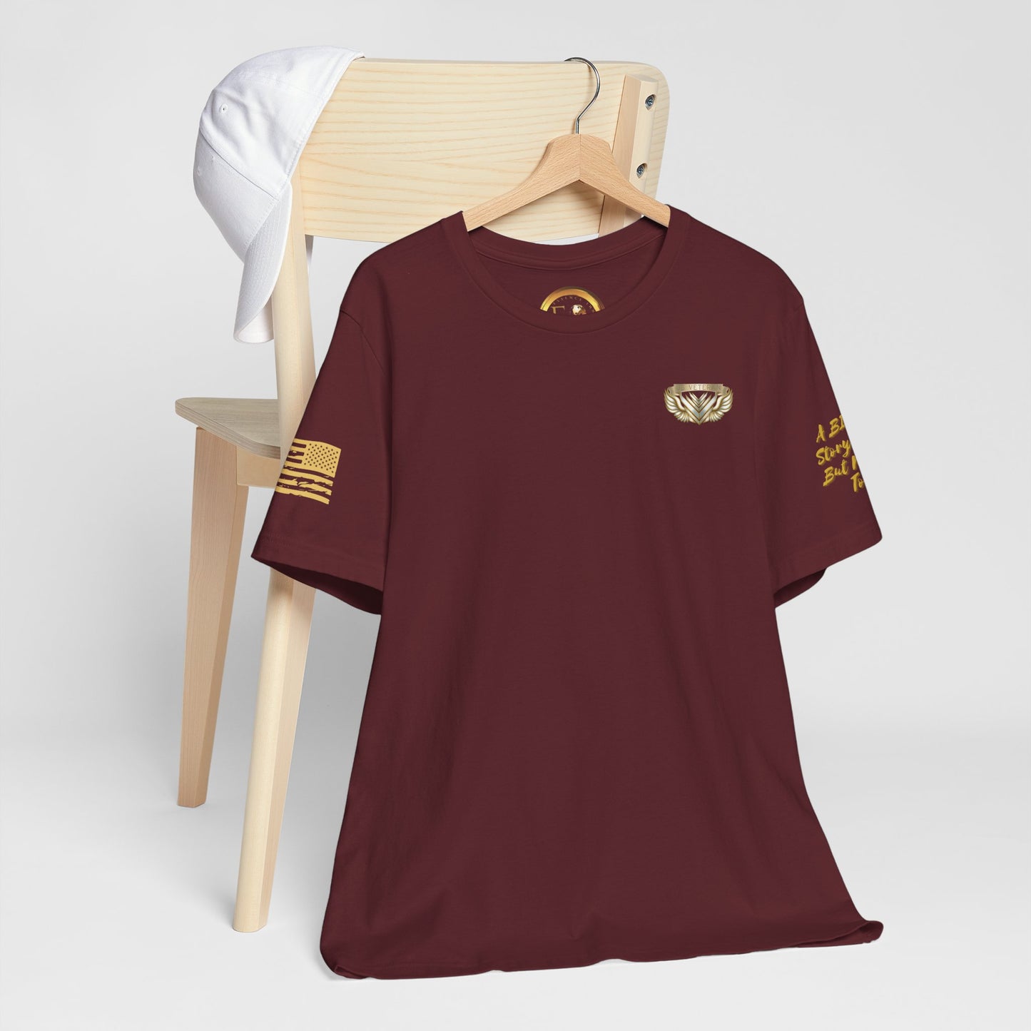 Essence Maroon Veteran Tee – Bold Patriotic T-Shirt
