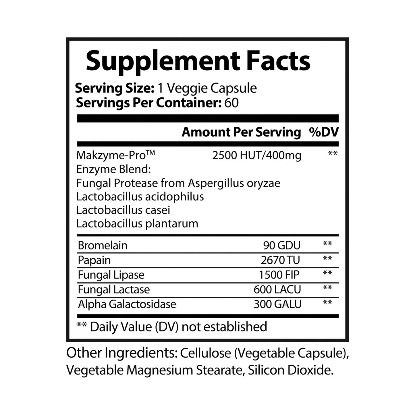 EI Digestive Enzyme Blend | Advanced Digestion Support | 60 Capsules