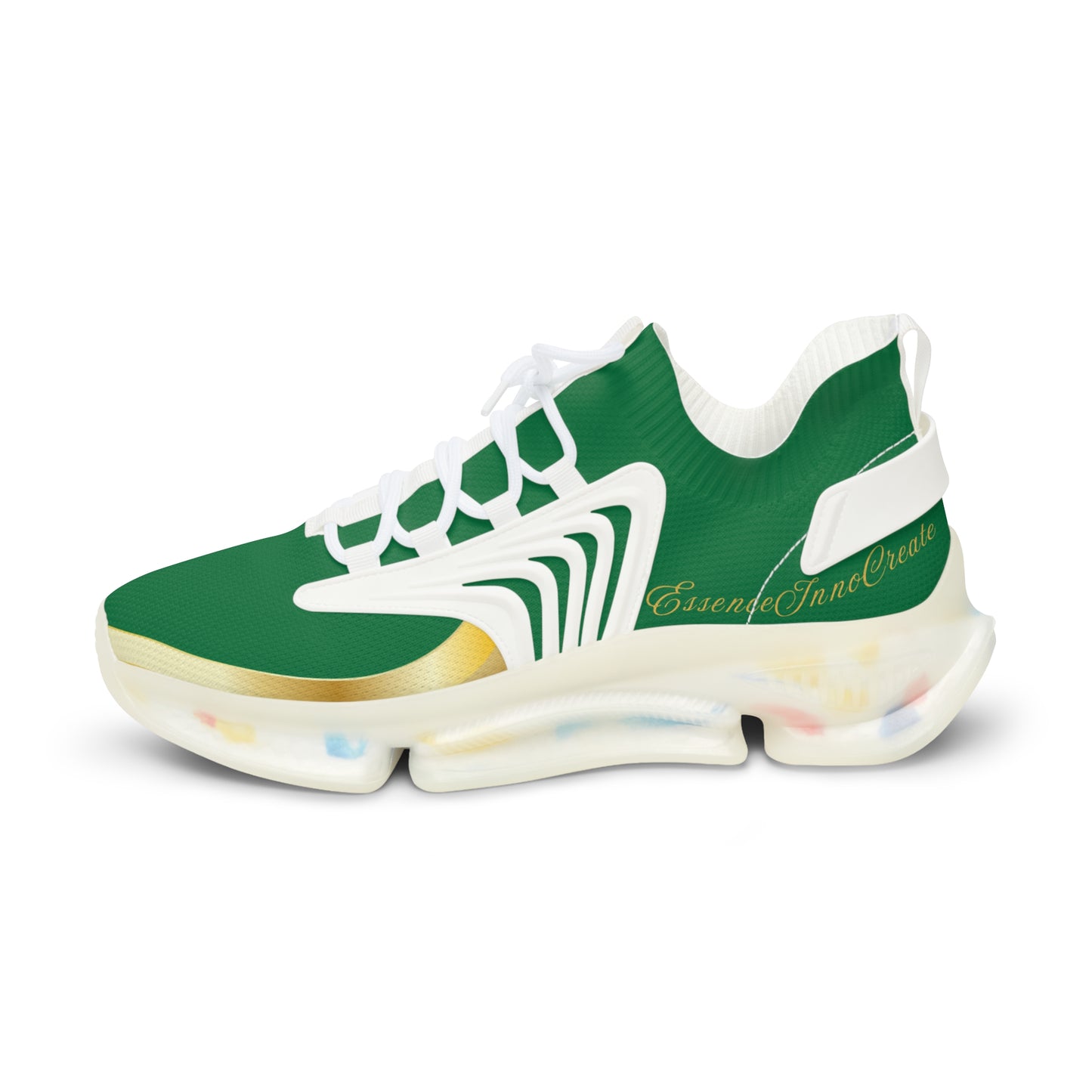 EssenceInnoCreate Green | Men’s White Trim Mesh Sneakers