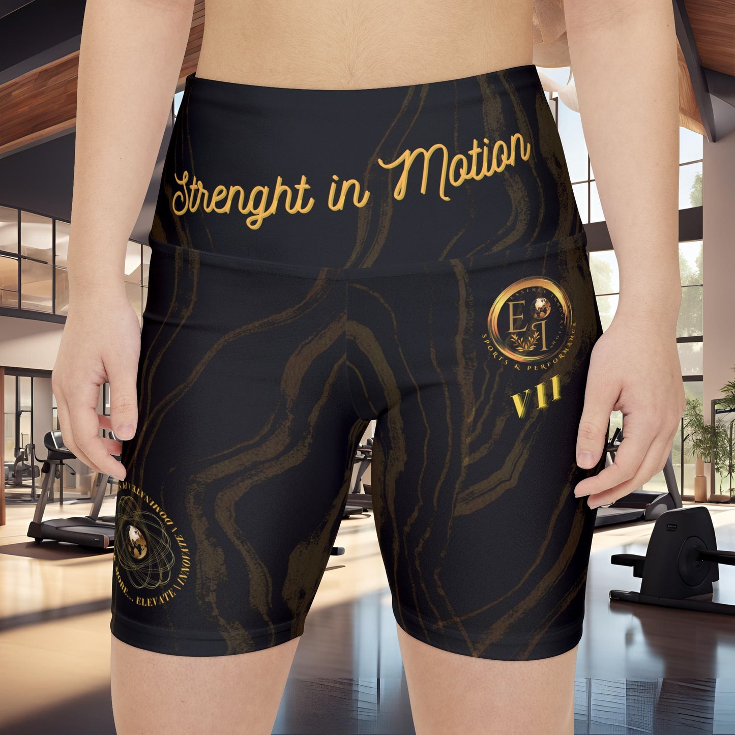 Seek More WSS VII | EI Sports Workout Shorts Striped | Black