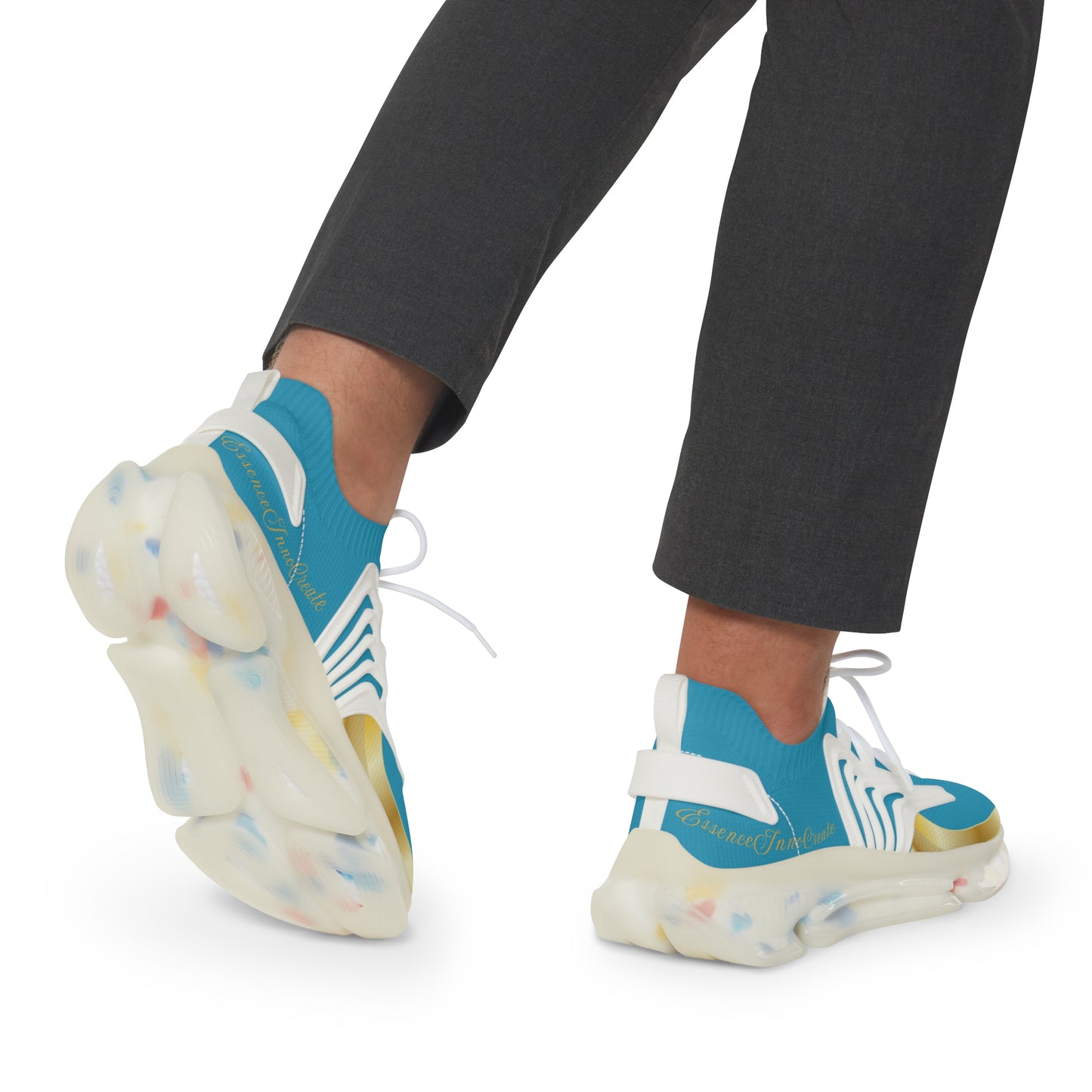 EssenceInnoCreate Turquoise | Men’s White Trim Mesh Sneakers