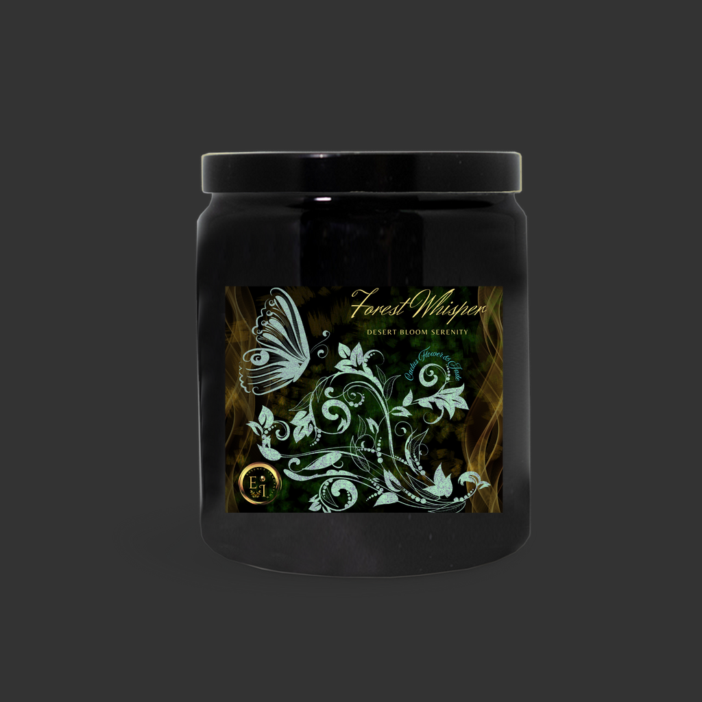 Forest Whisper Desert Serenity | Cactus Flower + Jade | Ceramic Candle