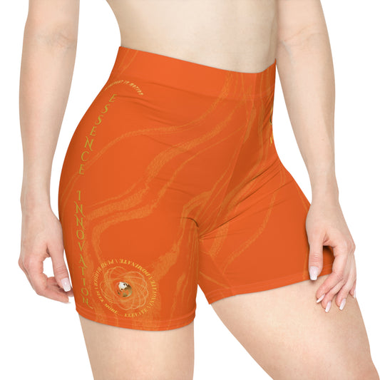 Seek More BSS XI | EI Sports Biker Shorts | Orange
