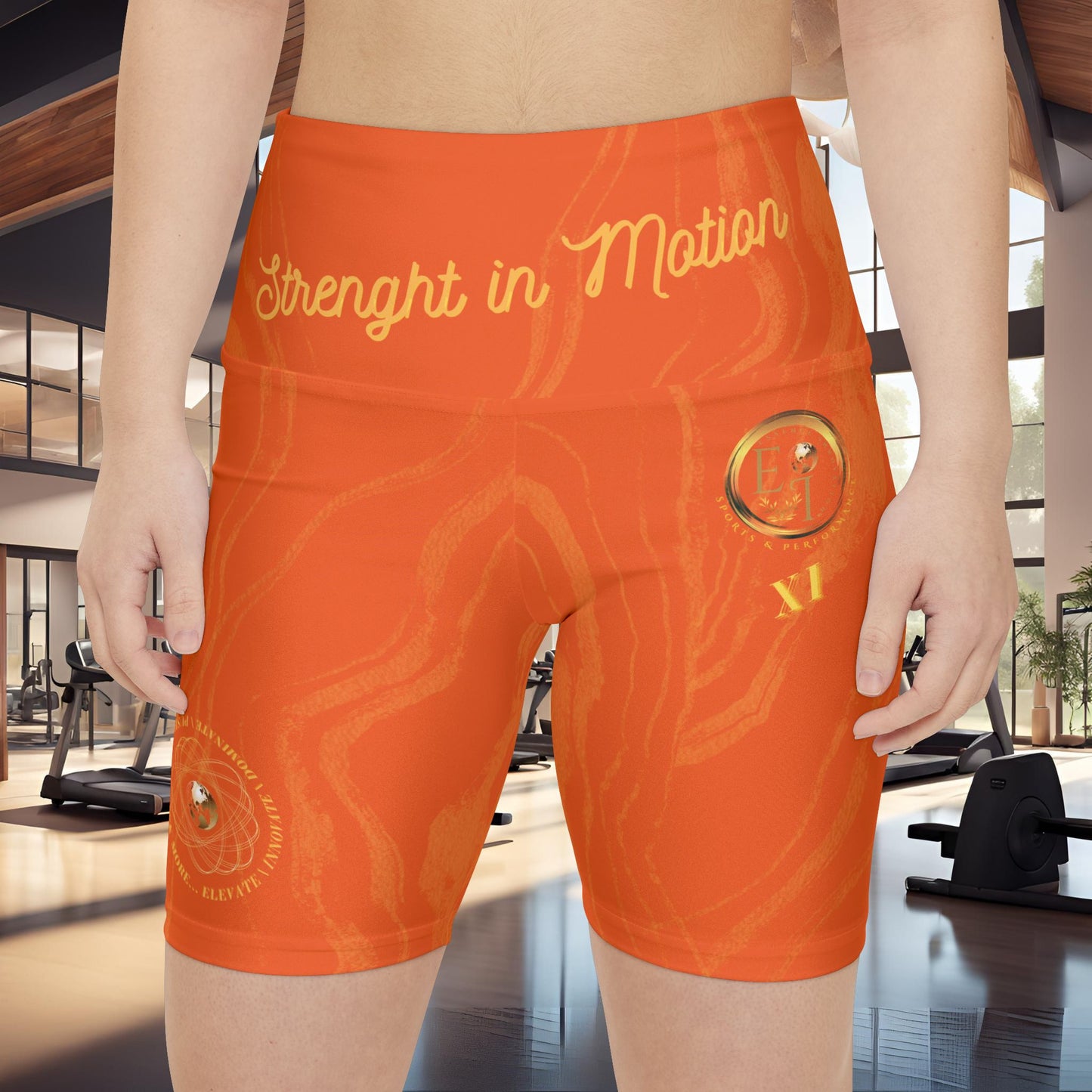 Seek More WSS XI | EI Sports Workout Shorts Striped | Orange