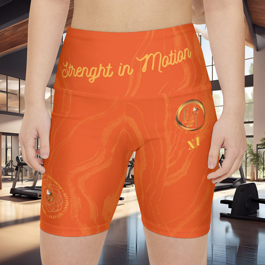 Seek More WSS XI | EI Sports Workout Shorts Striped | Orange