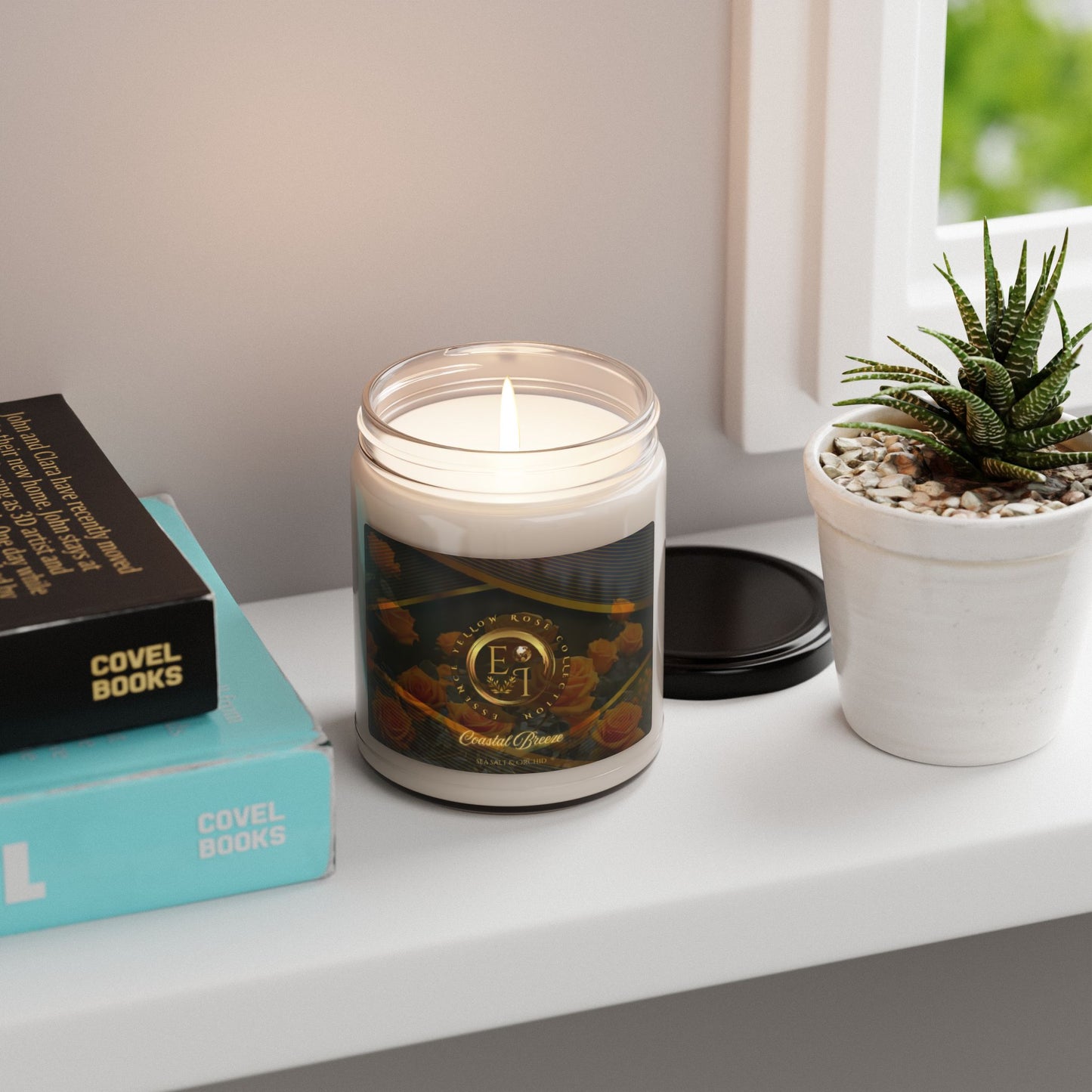 Yellow Rose Coastal Breeze | Sea Salt & Orchid | Scented Soy Candle | 9oz