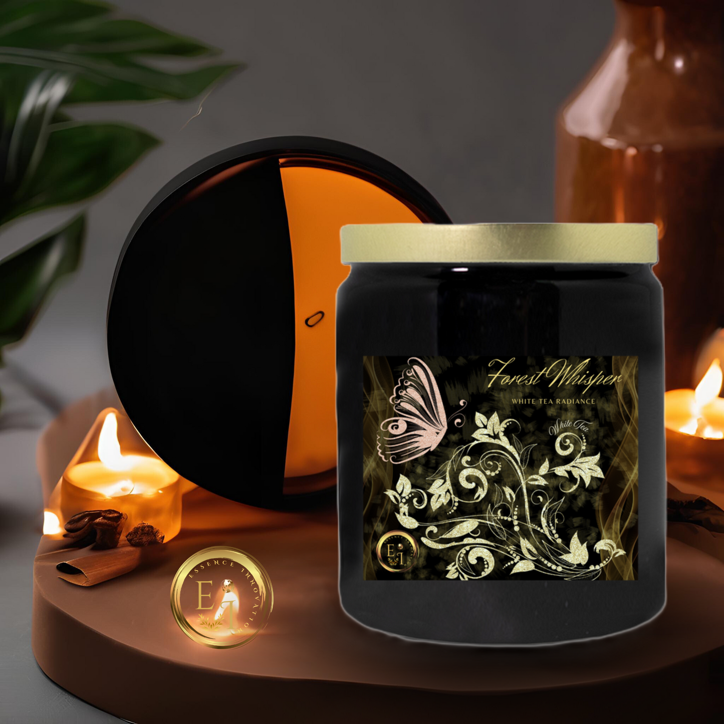 Forest Whisper White Tea Radiance | White Tea | Ceramic Candle