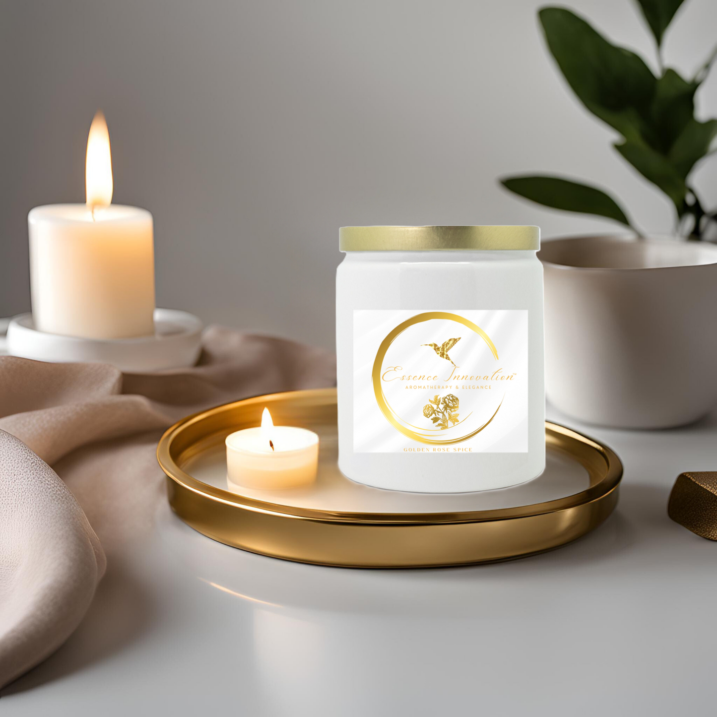 Golden Rose Harvest | Apple Harvest | Luxe Ceramic Candle 9oz